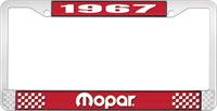 nummerplåtshållare 1967 mopar - röd