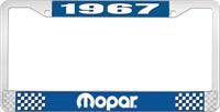 nummerplåtshållare 1967 mopar - blå